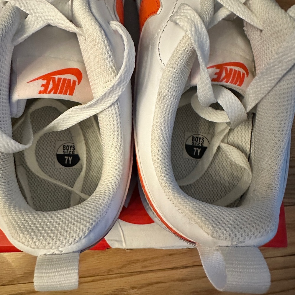 Nike Court Borough Low 2 in White and Orange - Picture 4 of 5